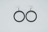 Black Wood Hoop Earrings from Natural Reclaimed Stained Maple