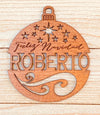 Personalized Feliz Navidad 2023 (or any year) Wood Christmas Ornament