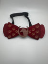 Wooden Bow Tie - Horse Shoe Design on Red Maple