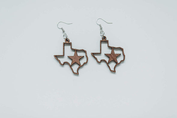 Texas Strong Houston Strong Earrings from Solid Wood