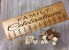 Personalized Family Birthday and Celebration Board Wall Hanging Plaque
