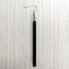 Skinny Natural Matchstick Wood Earrings from Reclaimed Black Stained Maple