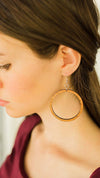Wood Hoop Earrings from Natural Reclaimed Mahogany