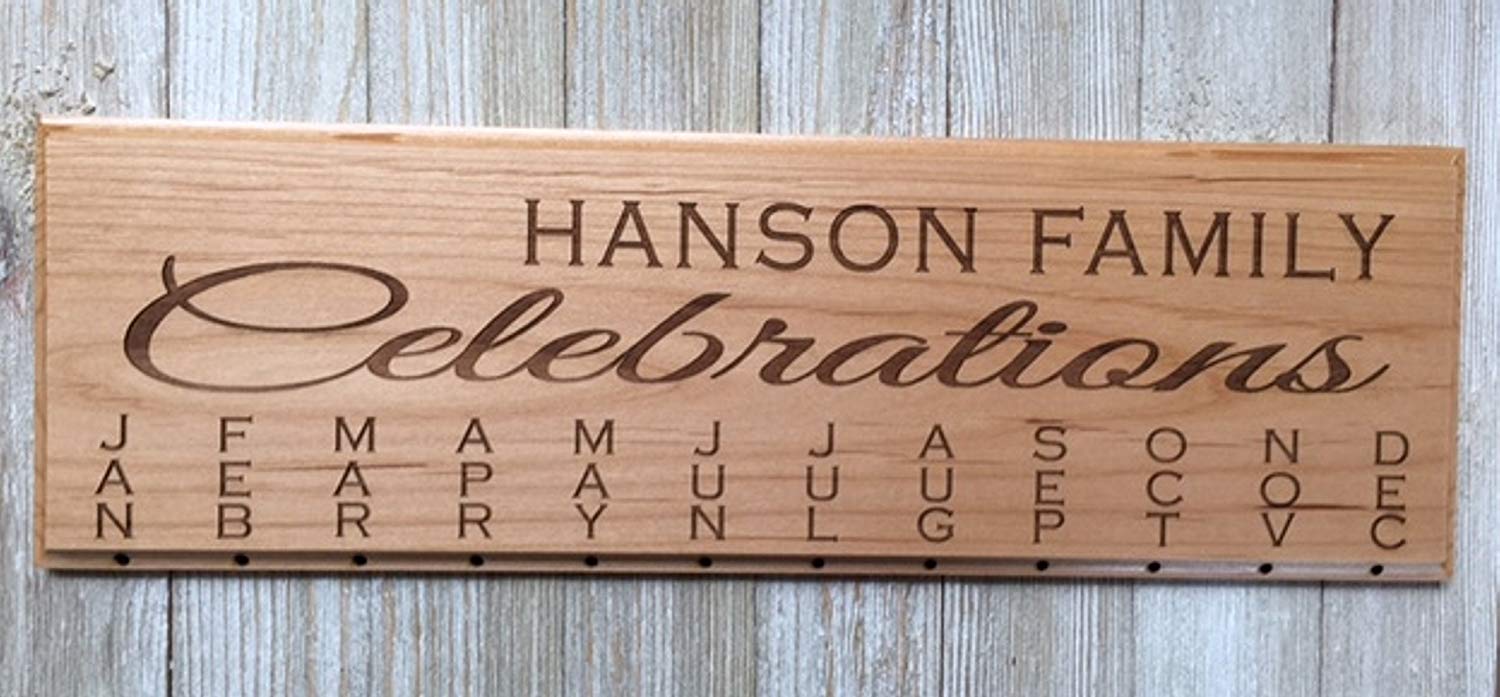 Personalized Family Birthday and Celebration Board Wall Hanging Plaque –  John Leslie Studios