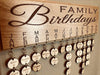 Family Birthday Board Wall Hanging Wood Plaque