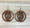 Circle Of Life Wood Earrings from Natural Reclaimed Mahogany