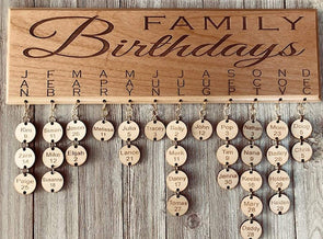 Johh Leslie Studios Family Birthdays, Family Birthday Board