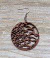 Serengeti Round Large Wood Earrings from Natural Reclaimed Maple