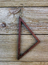 Eco-Friendly Wood Trailing Edge Triangle Earrings from Natural Reclaimed Maple