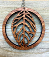 Circle Of Life Wood Earrings from Natural Reclaimed Mahogany