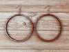 Large 3 Inch Wood Hoop Earrings from Natural Reclaimed Mahogany